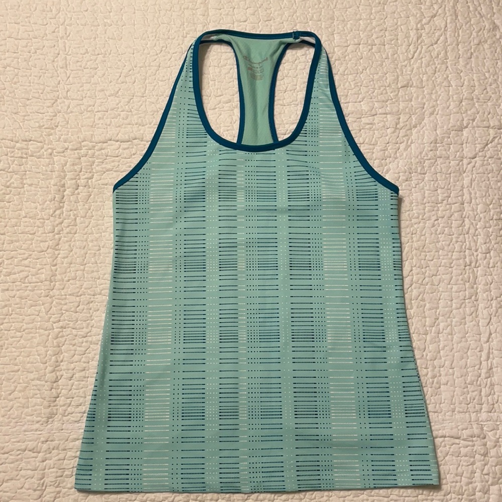 Champion blue/green workout tank top, size L